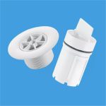 85mm Shower Drain Top Waste White ABS with Short Hair Trap Dip Tube STW