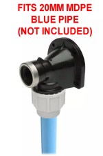 Outdoor Garden Tap Hose Union Bib Tap 1/2" Brass Kit with 20mm Wall Plate Elbow - Image 2