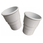 2 x White 68mm Gutter Downpipe Repair Joiners