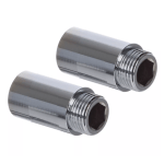 Pair of Chrome Shower Arm Extensions 30mm (1/2" M x F)