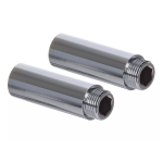 Pair of Chrome Shower Arm Extensions 60mm (1/2" M x F)