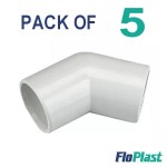 Pack of 5 - Floplast 21.5mm Overflow Waste - 45° Offset Bends Elbow