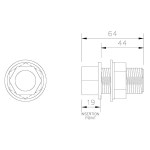 Pack of 5 - Floplast 21.5mm Overflow Waste - Tank Connector Straight & Washer - Image 3