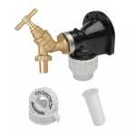 25mm Blue MDPE Garden Bib Tap Kit with Brass Tap & Fittings