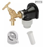 Outdoor Garden Tap Hose Union Bib Tap 1/2" Brass Kit with 25mm Wall Plate Elbow