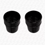 2 x Black 68mm Gutter Downpipe Repair Joiners