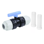 32mm Blue MDPE Water Pipe Stopcock Stop Cock Tap Water Main Switch Ball Type