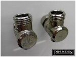 Pair 1/2" Inch Flexi Tail Pipe Adapter Fitting Compression Isolating Valves - Image 5