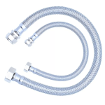 PAIR 15mm x 3/4" Long Flexible Tap Tail Connector 500mm Long 50cm for Bath Taps