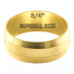 10 PACK - 3/4" Imperial Olives - Converts Metric 22mm Compression Fittings Brass - Image 3