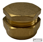 PAIR of Brass Compression Stop Ends Caps for 3/4" Imperial Copper Pipe - Image 4