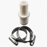 Washing Machine Dishwasher Outlet Drain Hose Adaptor Reducer Kit & Clips 17-22mm