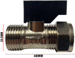 10 x 15mm x 1/2" Isolating Shut Off Valve with Flat Face for Tap Flexis Service - Image 3