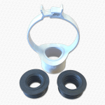 110mm white soil pipe strap boss with 32mm and 40mm adaptors