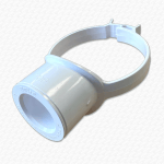 White Pipe 110mm - 40mm 43mm Boss Clip Strap Boss 1 1/2" Glued Solvent Adaptor