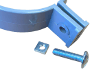 Grey 3" 82mm x 40mm 43mm Boss Clip Strap Boss 1 1/2" Pushfit Adaptor - Image 3