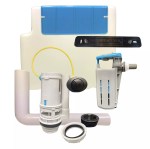 Slimline Compact Concealed Toilet Cistern & Pipe with Matt Black Push Button