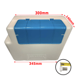 Slimline Compact Concealed Toilet Cistern & Pipe with Matt Black Push Button - Image 3