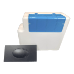 Slimline Compact Concealed Toilet Cistern & Pipe - Matt Black FLUSH PLATE - Image 8