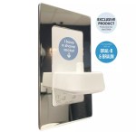 Proofvision Wall Mounted Toothbrush Charger Station & Shaver Socket Chrome - Image 3