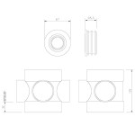 40mm to 110mm Floplast SP583 Black Waste & Soil Vent Pipe Boss Fitting Adaptor - Image 3