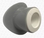 68mm Rainwater Down Pipe Drill In Clip On Boss to 21.5mm Overflow Condensate GREY