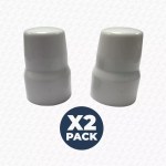 2 x Replacement White Lockshield Radiator Valve Cover Caps Only Rob Pond