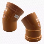 PAIR of 110mm Drainage Pipe Fittings 30 Degree Bends Single Socket