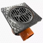 110mm BACK INLET Bottle Trap Gully with 230mm Square Top - for Drainage - Soil - Image 4