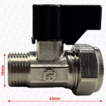 2 x 15mm x 3/8" Isolating Shut Off Valve with Flat Face for Tap Flexis Service - Image 3