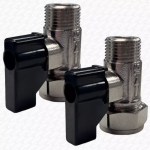 2 x 15mm x 3/8" Isolating Shut Off Valve with Flat Face for Tap Flexis Service