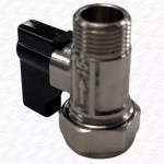 10 x 15mm x 3/8" Isolating Shut Off Valve with Flat Face for Tap Flexis Service - Image 6