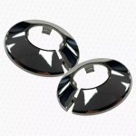 2 x 32mm 36mm Basin Waste Pipe Cover CHROME Wall or Floor Cover 78mm External