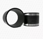 110mm or 4" Bandseal Type Flex Seal Rubber Coupler Cast Iron - Plastic SET OF 2 - Image 2