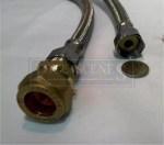 European Foreign Pair 3/8" Inch Flexi Tail Pipe Adapter Fitting Compression Tap - Image 7