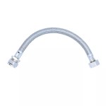 15mm x 1/2" Braided Flexible Hose Tap or Toilet Connectors x 2 300mm Long 30cm - Image 2
