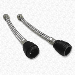 PAIR of Pushfit Flexible Tap Connectors 22mm x 3/4" 300mm WRAS Approved 30cm