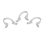 3 x 110mm WHITE Soil & Vent Pipe Clips Support Brackets