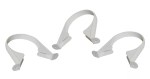 3 x 110mm WHITE Soil & Vent Pipe Clips Support Brackets
