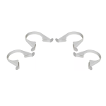 4 x 110mm WHITE Soil & Vent Pipe Clips Support Brackets