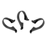 Black Soil Pipe Clips x 3 Soil & Vent Pipe Bracket 110mm 4"