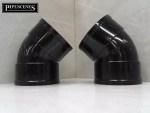 Solvent 110mm Soil Pipe Offset Bends 45° SWAN NECK - Black Glued 4" ABS Vent - Image 3