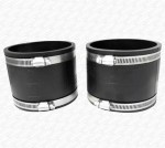 Brown 110mm 4" Soil Pipe Repair Kit Set of Slip Couplers Repair Couplings Drain