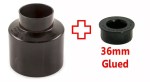Black 110mm Soil Pipe Adapter Reducer to 32mm ( 36mm ) Waste Pipe Glue fit - Image 2