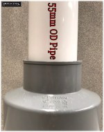 Grey 110mm Soil Pipe Adapter Reducer to 55mm Waste Pipe Glue fit - Image 3