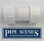 2 x 21.5mm Pipe Coupler Compression No Glue Needed Overflow Condense Pipe Joiner - Image 3