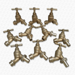 10 x WRAS APPROVED Outdoor Garden Tap Hose Union Bib Tap 1/2" Brass