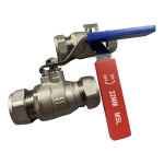 Pair of 22mm Lever Valves Full Bore Hot & Cold Ball Type Shut Off Universal - Image 3