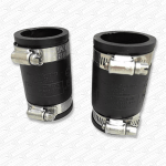 2 x 32mm or 1 1/4" Bandseal Type Flex Seal Rubber Coupler & Jubilee Clips