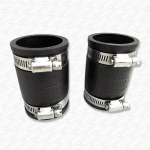2 x 40mm or 1 1/2" BandSeal Type Flex Seal Rubber Coupler & Jubilee Clips